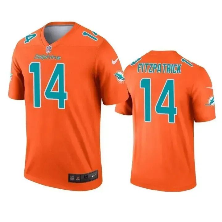 Men Miami Dolphins #14 Ryan Fitzpatrick Nike Orange Inverted Legend NFL Jersey->miami dolphins->NFL Jersey